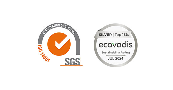 Développement durable certificats ISO 14001 et medaille ECOVADIS